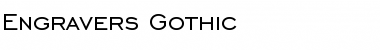 Download Engravers' Gothic Font Download Engravers' Gothic Font