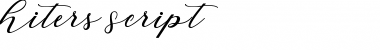 Download Hiters Script Font Download Hiters Script Font