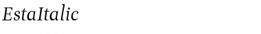 Download EstaItalic Font Download EstaItalic Font