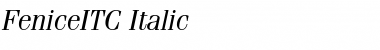Download FeniceITC Font Download FeniceITC Font