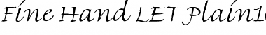 Download Fine Hand LET Font Download Fine Hand LET Font