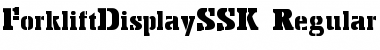 Download ForkliftDisplaySSK Font Download ForkliftDisplaySSK Font