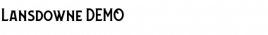 Download Lansdowne DEMO Font Download Lansdowne DEMO Font