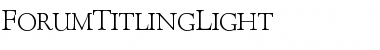 Download ForumTitlingLight Font Download ForumTitlingLight Font