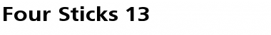 Download Four Sticks 13 Font Download Four Sticks 13 Font