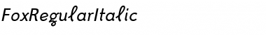 Download FoxRegularItalic Font Download FoxRegularItalic Font