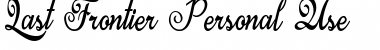 Download Last Frontier Personal Use Font Download Last Frontier Personal Use Font