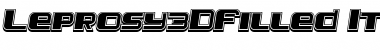 Download Leprosy 3D Filled Font Download Leprosy 3D Filled Font