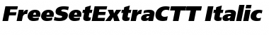 Download FreeSetExtraCTT Font Download FreeSetExtraCTT Font
