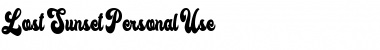 Download Lost Sunset Personal Use Font Download Lost Sunset Personal Use Font