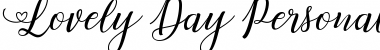 Download Lovely Day Personal Use Font Download Lovely Day Personal Use Font