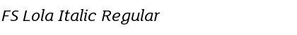 Download FS Lola Italic Font Download FS Lola Italic Font