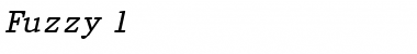 Download Fuzzy 1 Font Download Fuzzy 1 Font