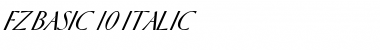 Download FZ BASIC 10 ITALIC Font Download FZ BASIC 10 ITALIC Font