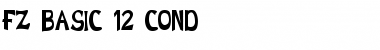 Download FZ BASIC 12 COND Font Download FZ BASIC 12 COND Font