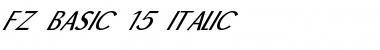 Download FZ BASIC 15 ITALIC Font Download FZ BASIC 15 ITALIC Font
