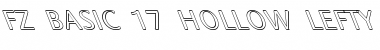 Download FZ BASIC 17 HOLLOW LEFTY Font Download FZ BASIC 17 HOLLOW LEFTY Font