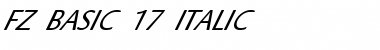 Download FZ BASIC 17 ITALIC Font Download FZ BASIC 17 ITALIC Font