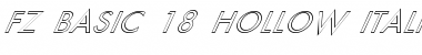 Download FZ BASIC 18 HOLLOW ITALIC Font Download FZ BASIC 18 HOLLOW ITALIC Font