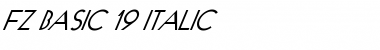 Download FZ BASIC 19 ITALIC Font Download FZ BASIC 19 ITALIC Font