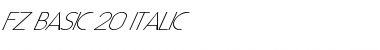 Download FZ BASIC 20 ITALIC Font Download FZ BASIC 20 ITALIC Font