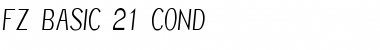 Download FZ BASIC 21 COND Font Download FZ BASIC 21 COND Font