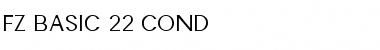 Download FZ BASIC 22 COND Font Download FZ BASIC 22 COND Font