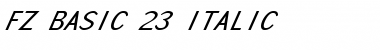 Download FZ BASIC 23 ITALIC Font Download FZ BASIC 23 ITALIC Font