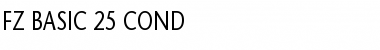 Download FZ BASIC 25 COND Font Download FZ BASIC 25 COND Font