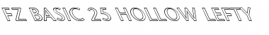 Download FZ BASIC 25 HOLLOW LEFTY Font Download FZ BASIC 25 HOLLOW LEFTY Font