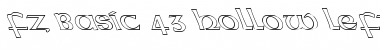 Download FZ BASIC 43 HOLLOW LEFTY Font Download FZ BASIC 43 HOLLOW LEFTY Font