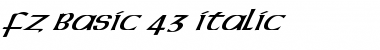 Download FZ BASIC 43 ITALIC Font Download FZ BASIC 43 ITALIC Font