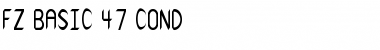 Download FZ BASIC 47 COND Font Download FZ BASIC 47 COND Font
