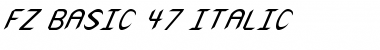 Download FZ BASIC 47 ITALIC Font Download FZ BASIC 47 ITALIC Font