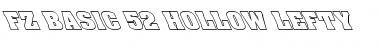 Download FZ BASIC 52 HOLLOW LEFTY Font Download FZ BASIC 52 HOLLOW LEFTY Font
