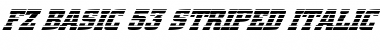 Download FZ BASIC 53 STRIPED ITALIC Font Download FZ BASIC 53 STRIPED ITALIC Font