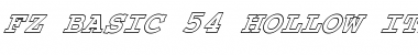 Download FZ BASIC 54 HOLLOW ITALIC Font Download FZ BASIC 54 HOLLOW ITALIC Font