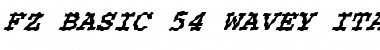 Download FZ BASIC 54 WAVEY ITALIC Font Download FZ BASIC 54 WAVEY ITALIC Font