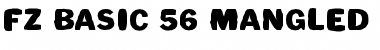 Download FZ BASIC 56 MANGLED Font Download FZ BASIC 56 MANGLED Font