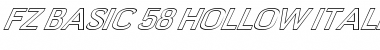 Download FZ BASIC 58 HOLLOW ITALIC Font Download FZ BASIC 58 HOLLOW ITALIC Font
