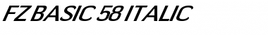 Download FZ BASIC 58 ITALIC Font Download FZ BASIC 58 ITALIC Font