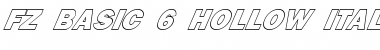Download FZ BASIC 6 HOLLOW ITALIC Font Download FZ BASIC 6 HOLLOW ITALIC Font