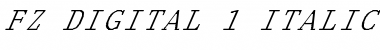 Download FZ DIGITAL 1 ITALIC Font Download FZ DIGITAL 1 ITALIC Font