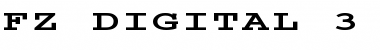 Download FZ DIGITAL 3 EX Font Download FZ DIGITAL 3 EX Font