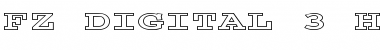 Download FZ DIGITAL 3 HOLLOW EX Font Download FZ DIGITAL 3 HOLLOW EX Font