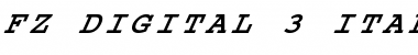 Download FZ DIGITAL 3 ITALIC Font Download FZ DIGITAL 3 ITALIC Font