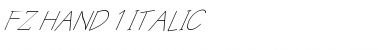 Download FZ HAND 1 ITALIC Font Download FZ HAND 1 ITALIC Font