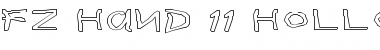 Download FZ HAND 11 HOLLOW EX Font Download FZ HAND 11 HOLLOW EX Font