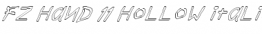 Download FZ HAND 11 HOLLOW ITALIC Font Download FZ HAND 11 HOLLOW ITALIC Font
