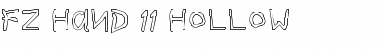 Download FZ HAND 11 HOLLOW Font Download FZ HAND 11 HOLLOW Font
